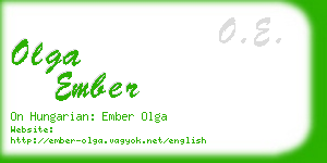 olga ember business card